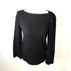 Tory Burch long sleeve black top so xs